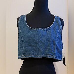 Reformation Indigo Blue Crop Top